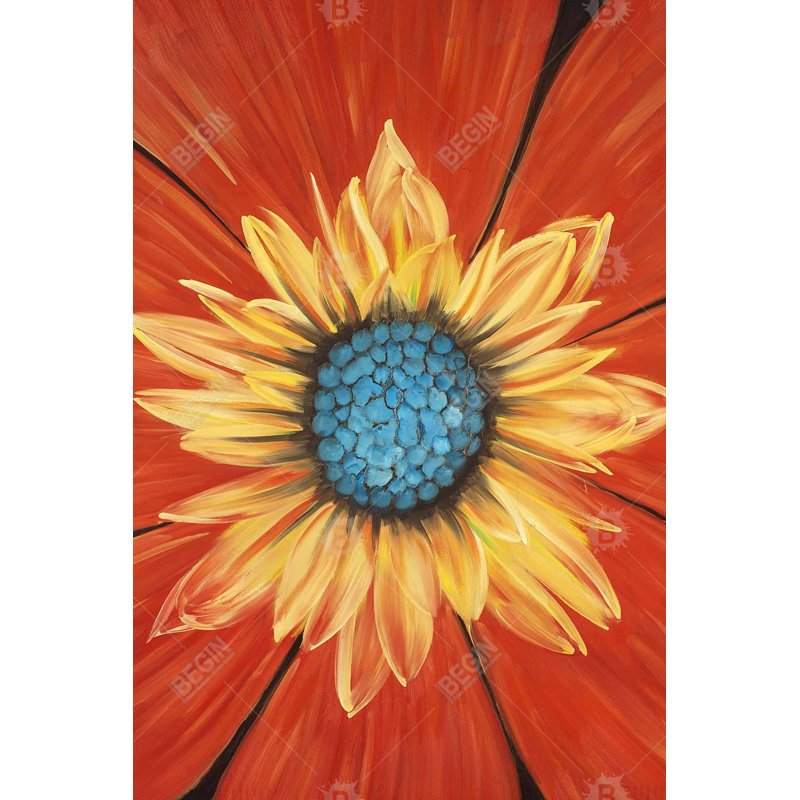 Flower Middle - Flowers Canvas for Home Decor