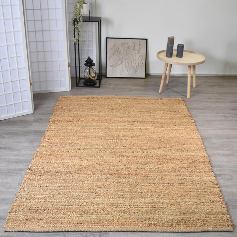Timmie Solid Colour Hand Woven Area Rug, Rectangle 120 x 170cm