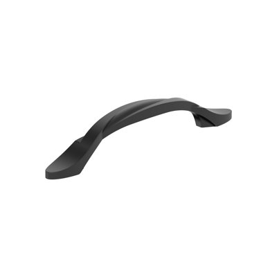Intertwine 3-3/4 inch (96mm) Center-to-Center Matte Black Cabinet Pull - 10 Pack