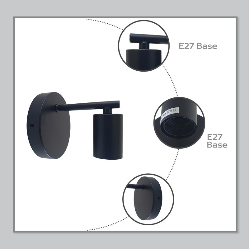 Lissowski Armed Sconce, Black, Yes