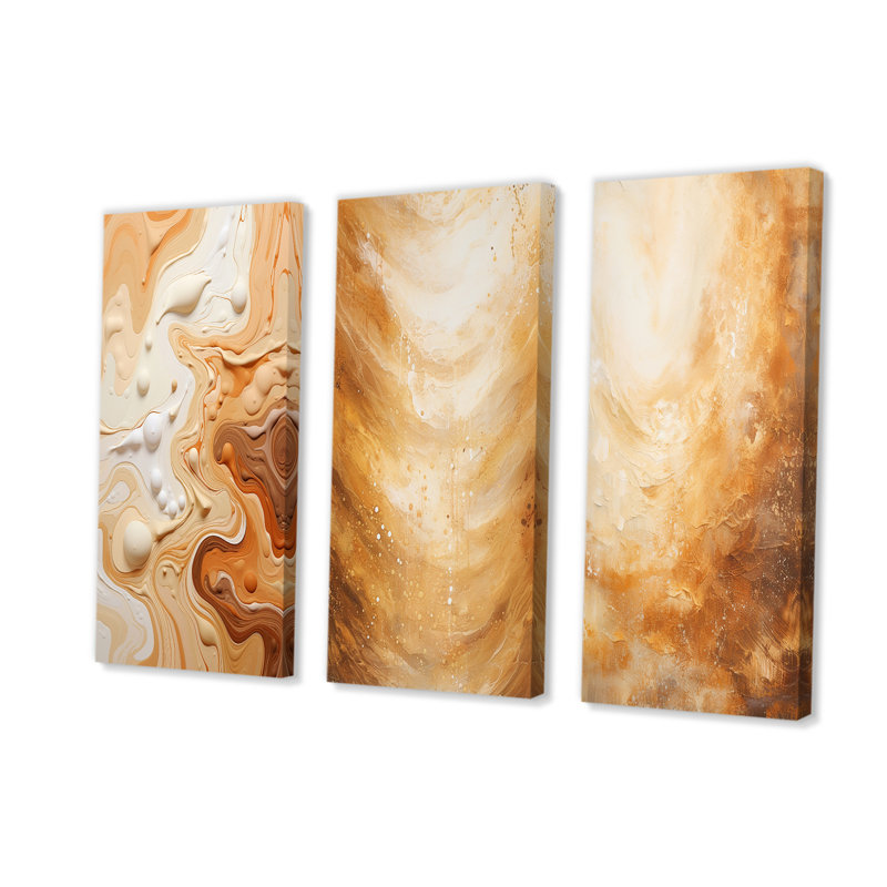 Abstrait mirage Macchiato, Toile tendue, H 40 po x l 60 po