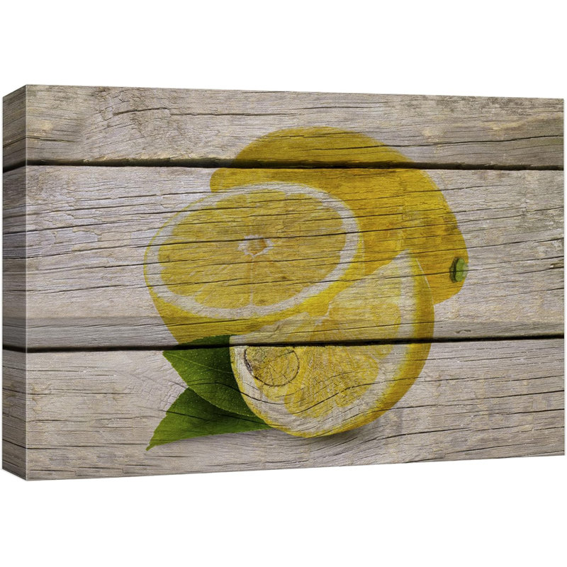 Multicolore sur bois, Toile tendue, 32" H x 48" W