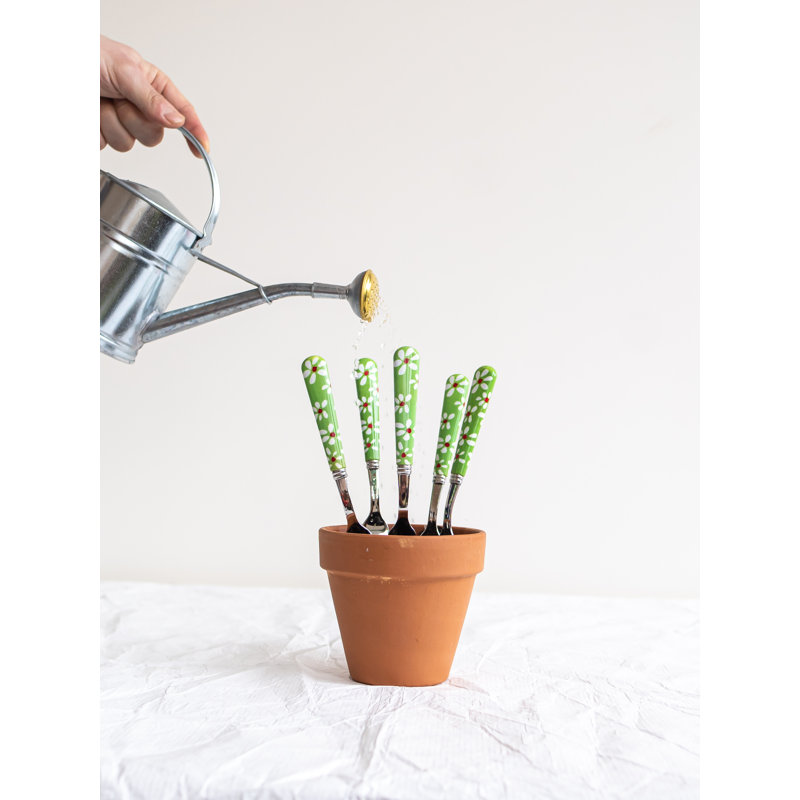 Sabre Paris - 24 Pieces Cutlery Set Daisy, Garden Green