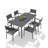 Muntz 6 - Person Aluminum Patio Dining Set with Stacking Dining Chairs and Umbrella Hole-1331214295