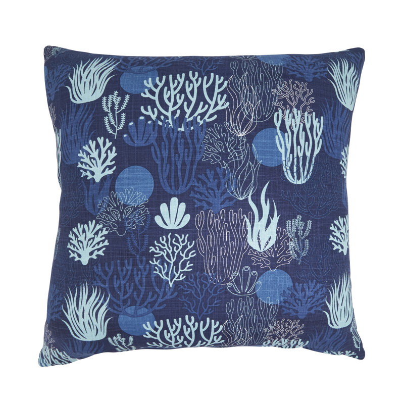 Coastal Coral Pillow Cover, 20"H x 20"W, No Insert, Square