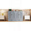 Lit escamotable double avec grands tiroirs, gris-1424096197