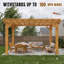 Pergola d'extérieur en cèdre de qualité supérieure de 3,65 m x 3 m avec toit en treillis, pour patio, cour et jardin.