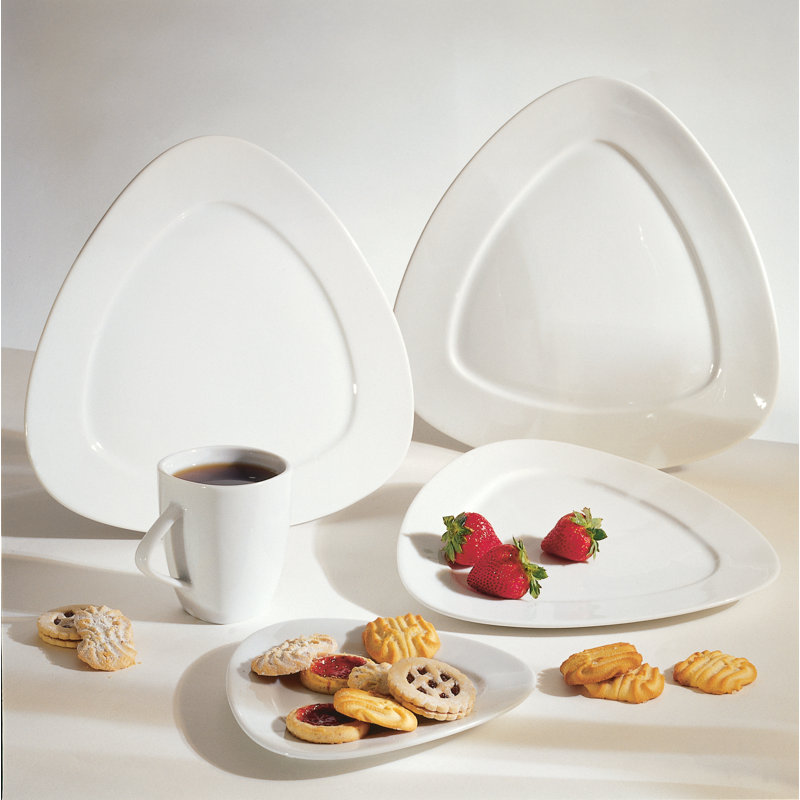 Whittier 9" White Triangle Plate