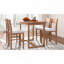Ensemble de salle à manger 5 pièces, hauteur comptoir, rectangulaire, bois brun, meubles de salle à manger