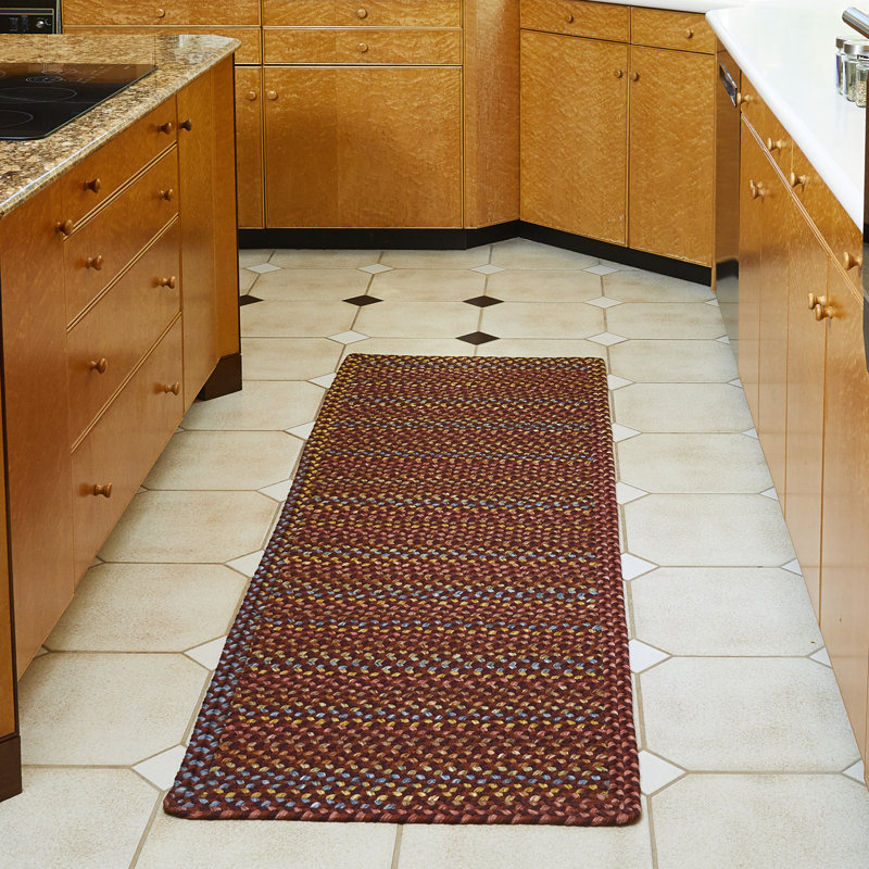 Tapis intérieur / extérieur marron tressé à la main Dorgan, Tapis de couloir 2 pi x 8 pi