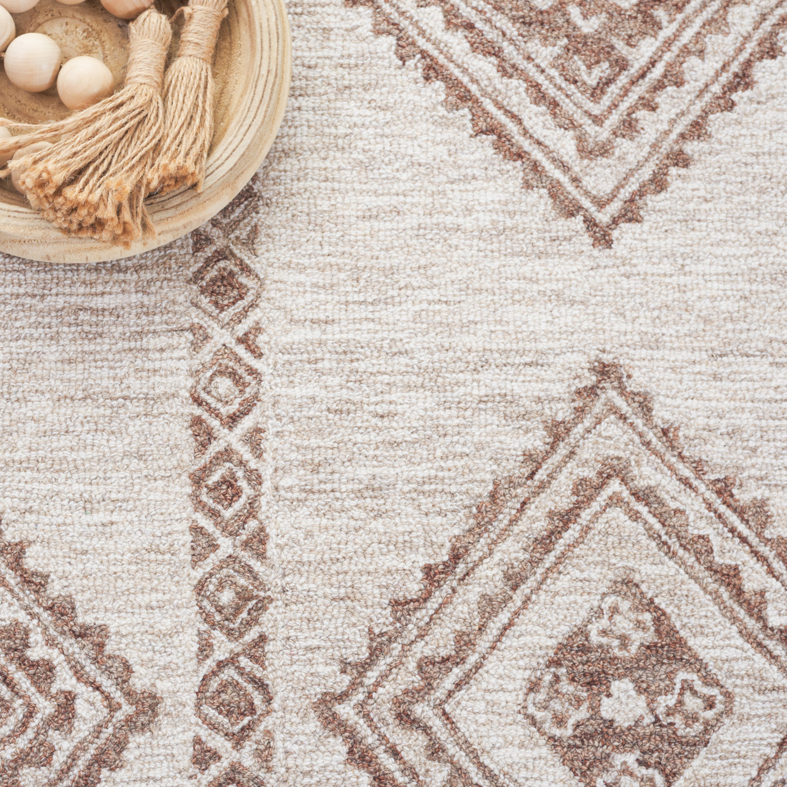 Uriel Hand-Tufted Moroccan Wool Rug, Rectangle 4' x 6'