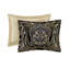 Édredon pour grand lit 4 pièces - processus amélioré 2022 pour une qualité supérieure, fermeture à glissière cachée sur les taies décoratives, face en chenille et revers uni, satin antique, l 92 po x L 96 po, taies décoratives 20 po x L 26 po + P 2 po, l 60 po "L + P 15", 100%-120954108