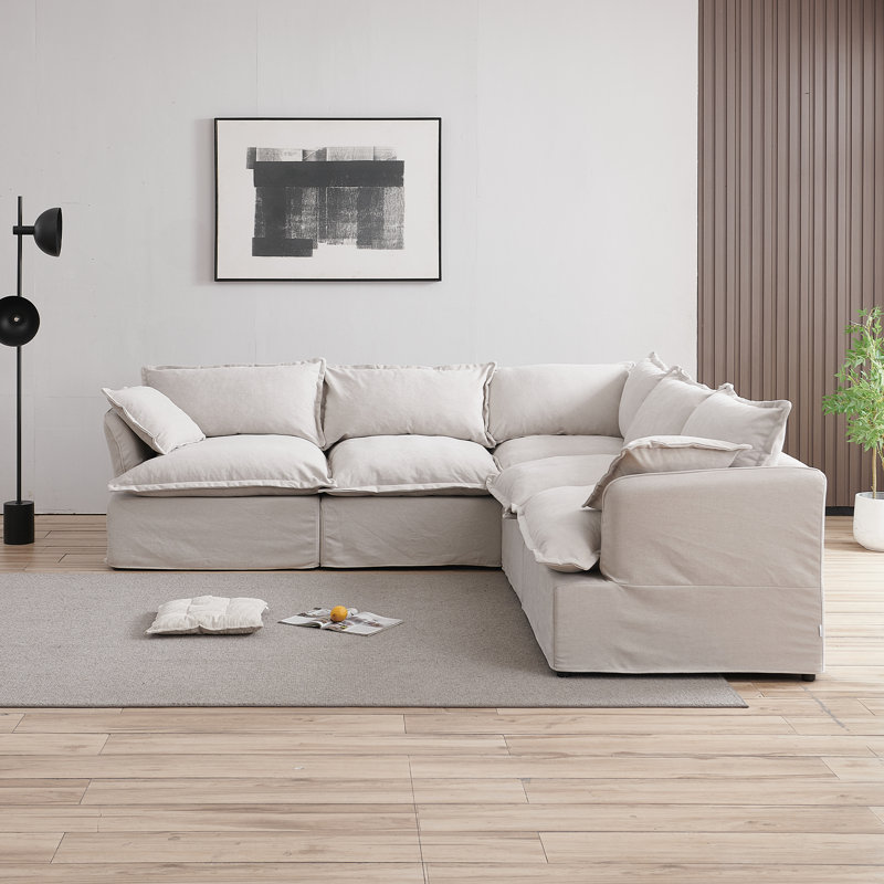 Canapé modulaire en duvet synthétique Kejon, Gray