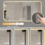 Miroir de salle de bain 48 po x 24 po à DEL avec fonction de désembuage à trois couleurs, résistant à la corrosion et à intensité variable