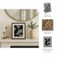 Cadre photo décoratif à motif géométrique - cadre photo moderne pour décor de vestibule, style chambre à coucher ou décoration murale - noir et ivoire-1640008506