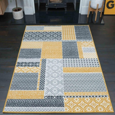 Rectangle 110 cm x 60 cm Geometric Jute / Sisal Area Rug