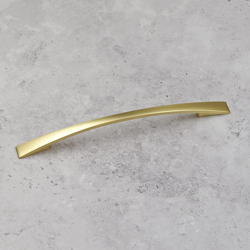 Brushed Brass Bow Handle, 160mm