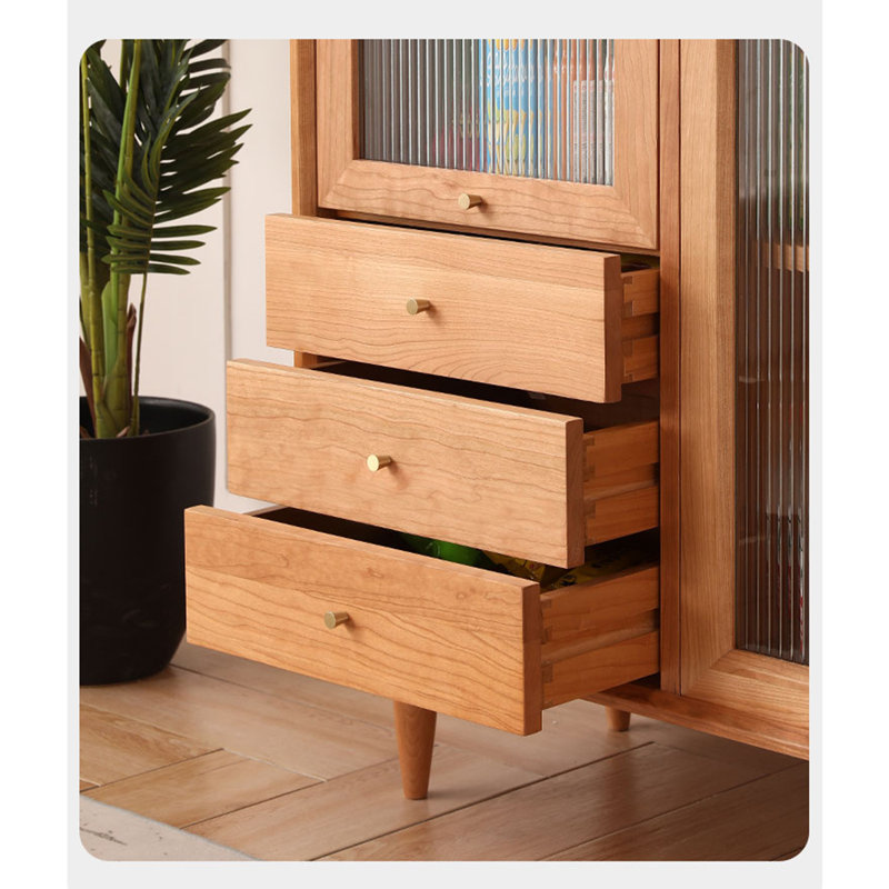 Armoire scandinave simple en bois massif