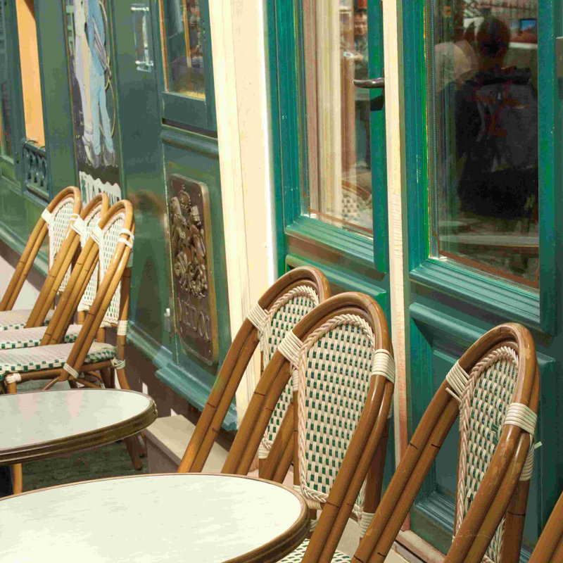 " Monmartre Cafe " by Sue Schlabach, 30" H x 30" W