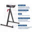 Support à rouleaux pliable robuste avec hauteur réglable, capacité de 113 kg pour la manutention industrielle – Noir, lot de 1-1085138767