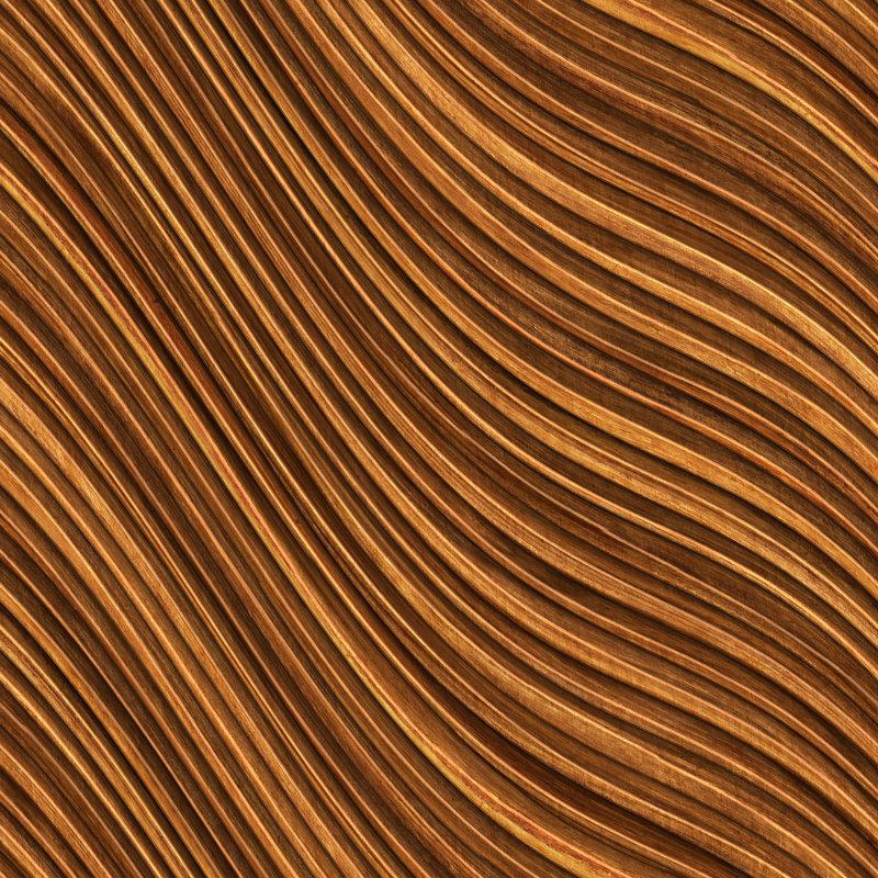 Carved Waves by Jojotextures - Wrapped Canvas Print, 51cm H x 51cm W x 3.8cm D