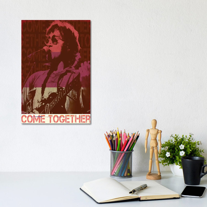 John Lennon Rocker Red by Radio Days - Wrapped Canvas Gallery-Wrapped Canvas Giclée, 20.32 cm H x 30.48 cm W