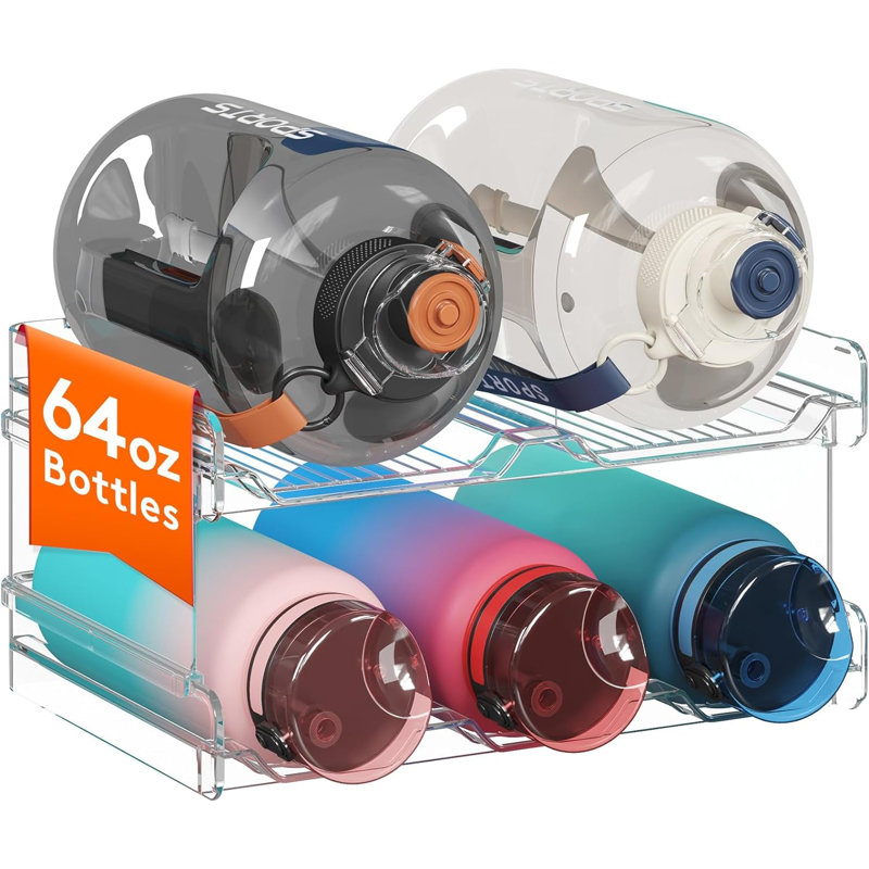 Organisateur de bouteilles d'eau empilable pour cuisine, armoire, garde-manger, très grande bouteille, peut contenir 5 bouteilles