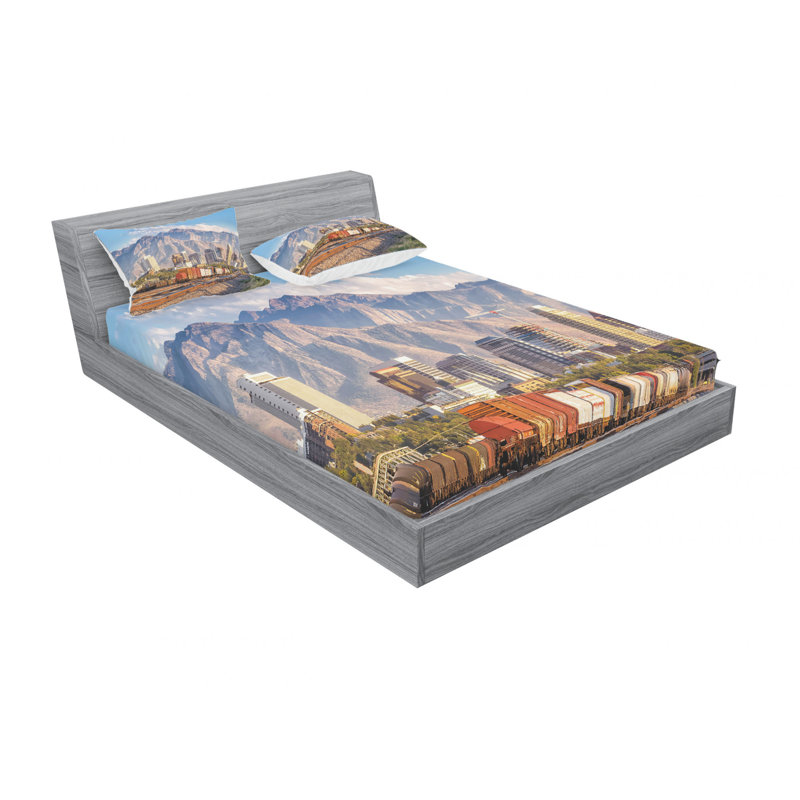 Ensemble de draps Downtown Salt Lake City, Ensemble de drap pour grand lit avec drap-housse
