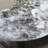 Elliptical supercrystalline stone coffee table