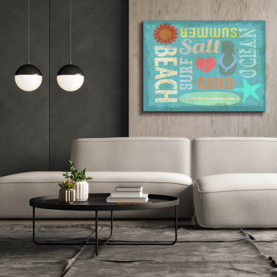 'Day At The Beach' by Art Licensing Studio Canvas Wall Art