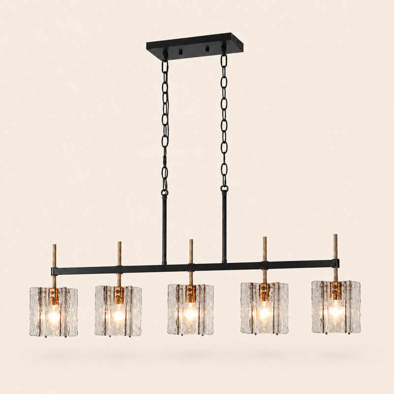 5-Light Gold Kitchen Island Pendant