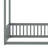 Full Size Canopy Frame Floor Bed With Fence, Guardrails-1001568347-1001568345