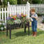 Boîte de jardinage surélevée en métal surélevée avec pieds de support stables et trous de drainage pour la cour-213746031-213746028