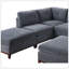 Ensemble de salon modulaire 7 pièces en cendré gris cendré gris et gris