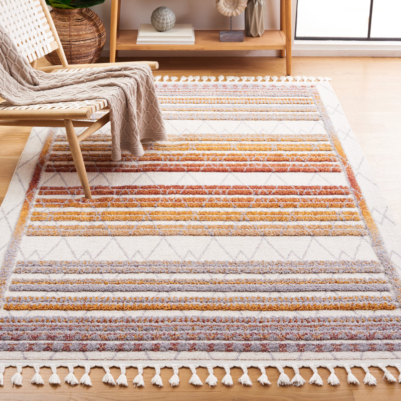 Sheron Performance Striped Rug, Rectangle 4' x 6'