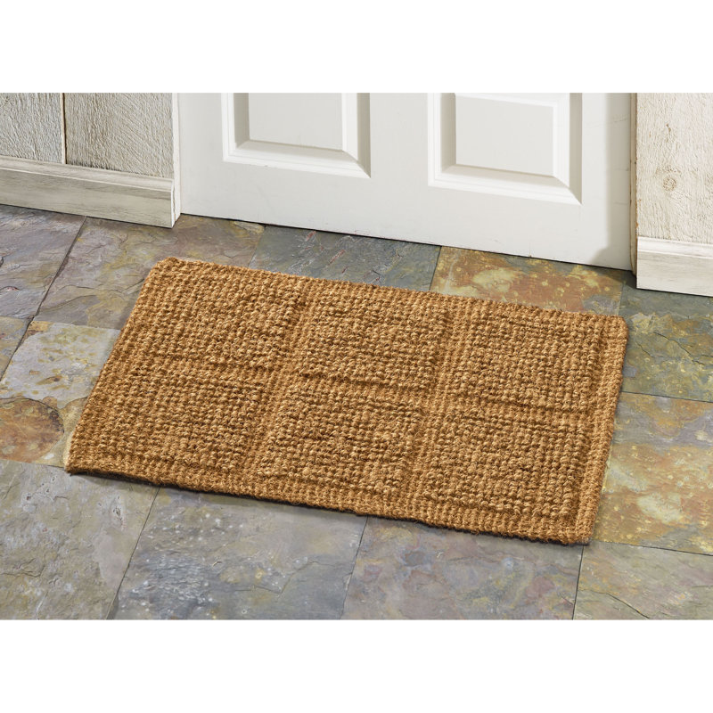 Tile Loop Coir Outdoor Doormat, 18" W x 30" L