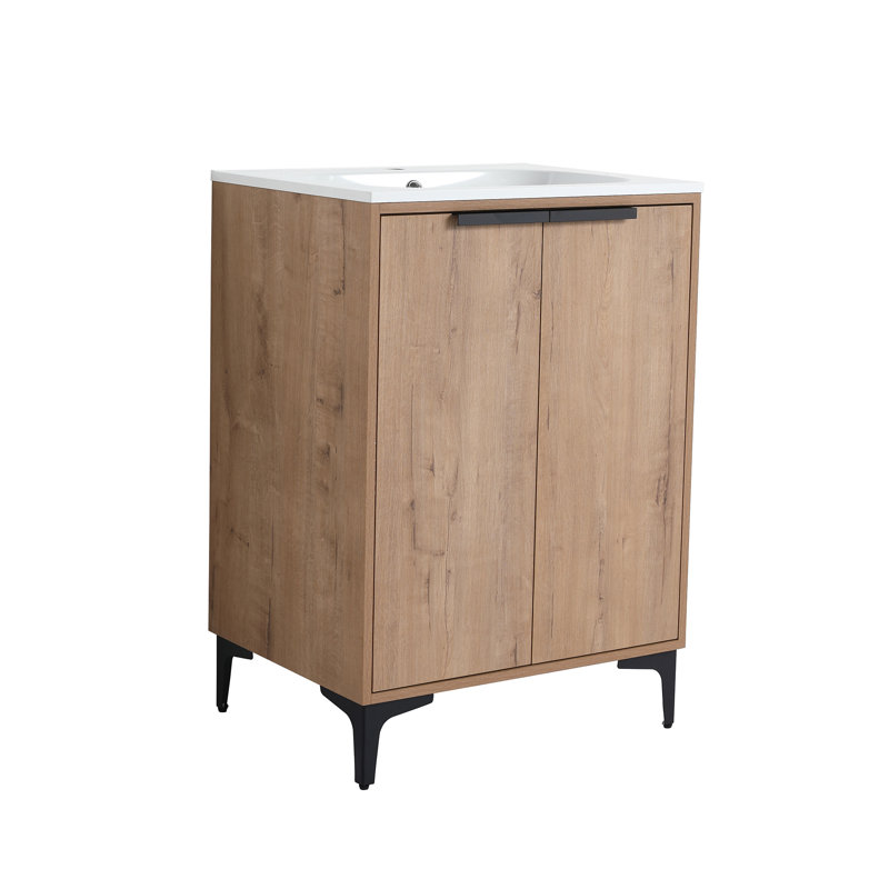 Terika 23.62'' Single Bathroom Vanity with Resin Top