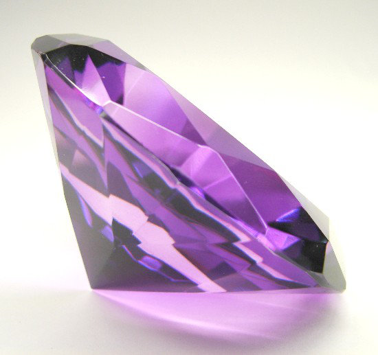 Glass Paper Weight, Dark Purple