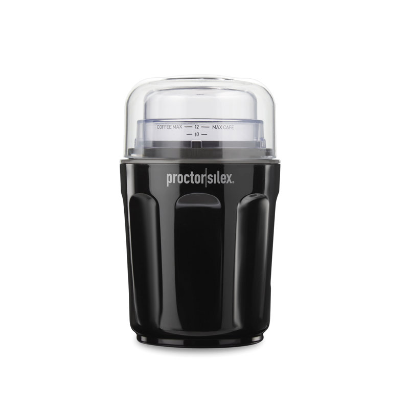 Proctor Silex Black Electric Blade Coffee Grinder with Sound Shield