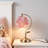 Floral Shape Pink Desk Lamp, Tiffany Stained Glass Table Lamp  With Bulbs-2069123666