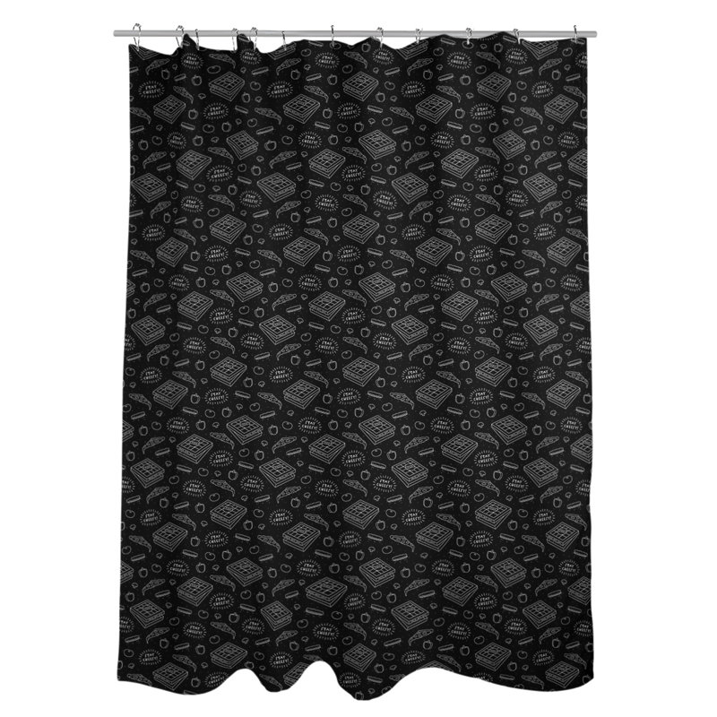 Rideau simple sower à pizza katelyn elizabeth classic, Noir / Blanc