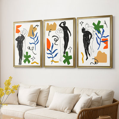 Starry Venus I  -Custom Framed  Wrapped Gallery Canvas - 3 Pieces