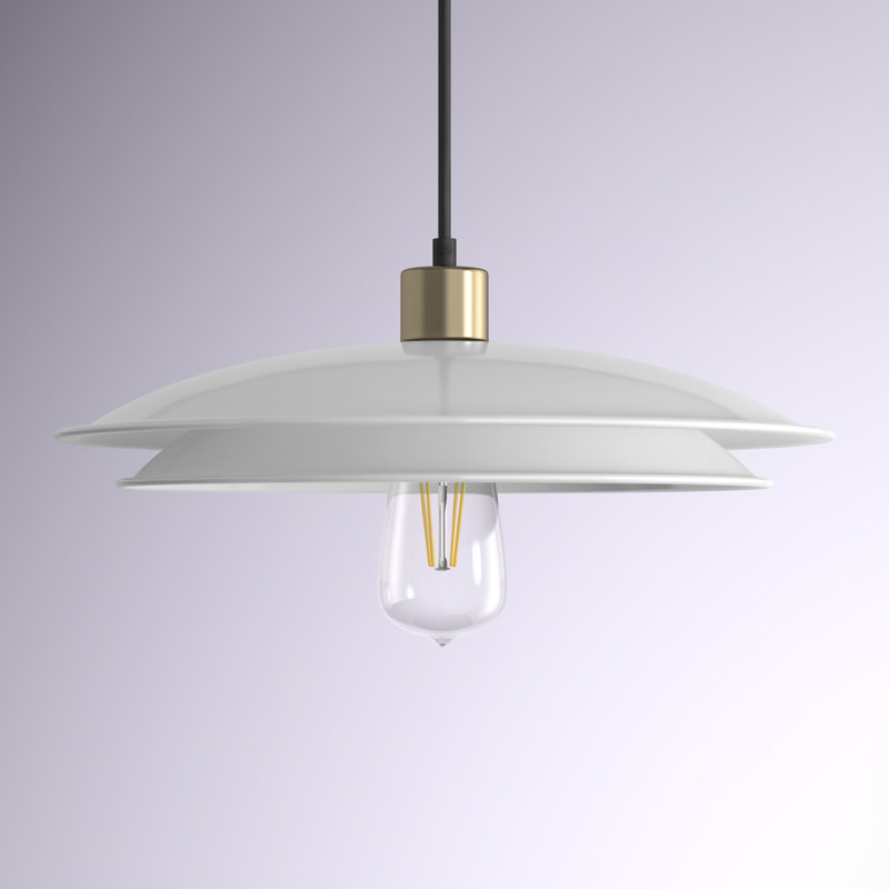 Saben 2-Tier Layered Shade Pendant with Gold Finish