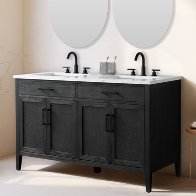 Sebastiano 54'' Double Bathroom Vanity with Engineered Stone Top