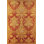 Orange Themed Patterned Woven Base Washable Decorative Rug