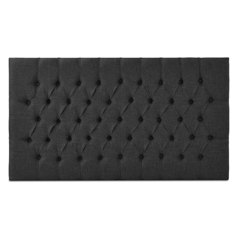 Breland Upholstered Chenille Headboard, Small Double (4'), Linoso Charcoal