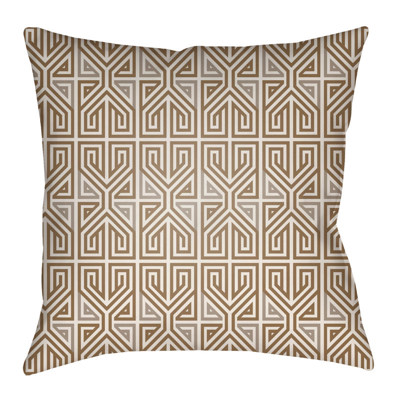  Housse de coussin d'extérieur, 16 po x 1 po, Muscade/taupe