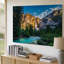 Toile, "Un paysage à couper le souffle avec une cascade majestueuse en cascade vers le bas, art mural falaises entourées de verdure luxuriante"-1992699644
