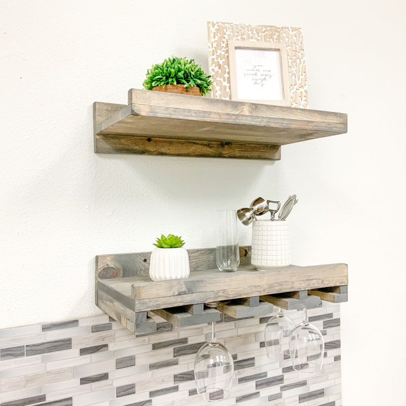 Boilleau Wine Glass Rack, Grey, 4.25" H x 20" W x 10" D