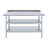Stainless Steel Prep Table with 1.5" Backsplash and 2 Undershelves-90296792
